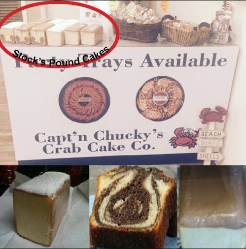 stock's pound cakes Capt'n Chucky's Huntingdon Valley