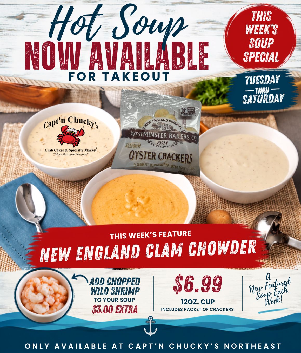cc northeast soup special NE clam chowder